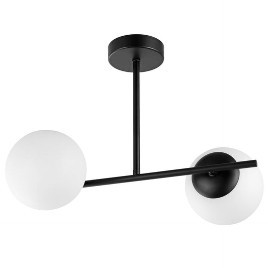 MODERN PENDANT CEILING LAMP BLACK LEDO W2 - LuminaLux