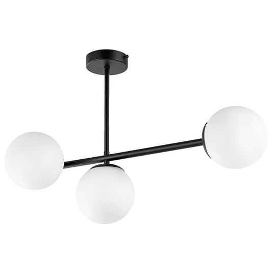 MODERN PENDANT CEILING LAMP BLACK LEDO W3 LONG - LuminaLux