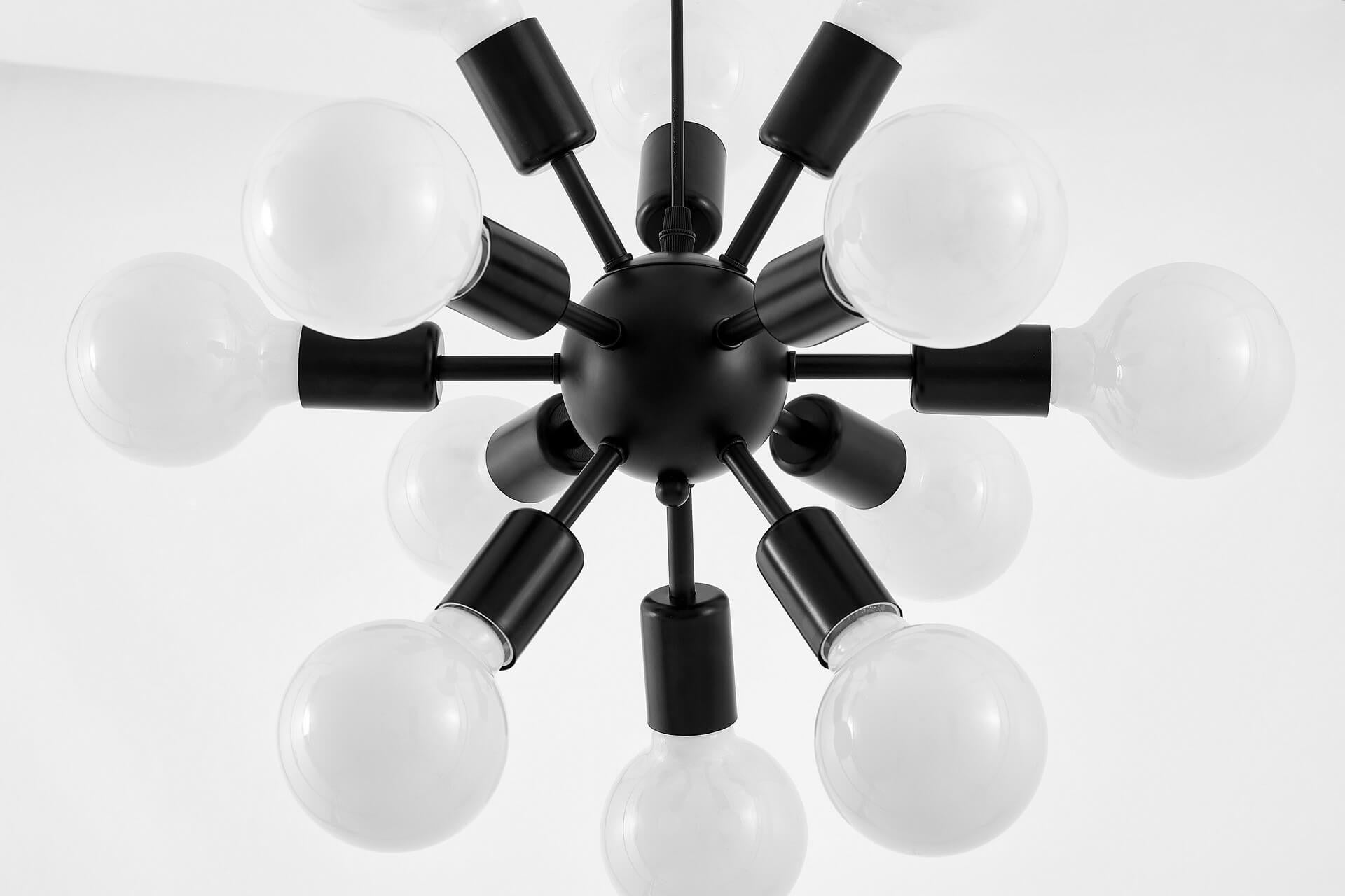 MODERN PENDANT CEILING LAMP BLACK NOVA W12 - LuminaLux
