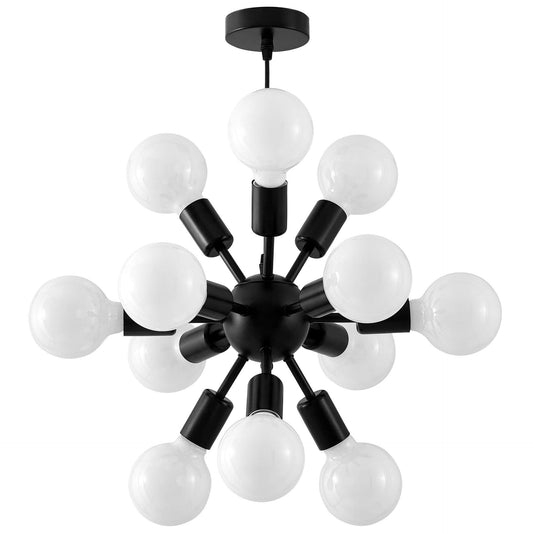MODERN PENDANT CEILING LAMP BLACK NOVA W12 - LuminaLux