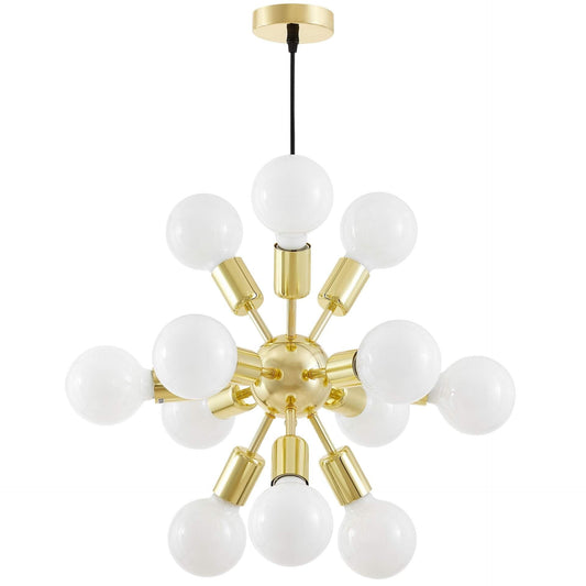 MODERN PENDANT CEILING LAMP CLASSIC GOLD NOVA W12 - LuminaLux
