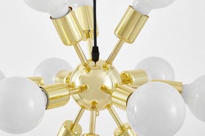 MODERN PENDANT CEILING LAMP CLASSIC GOLD NOVA W12 - LuminaLux