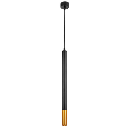 MODERN PENDANT LAMP BLACK AND BRASS TUBE SLIM W1 - LuminaLux