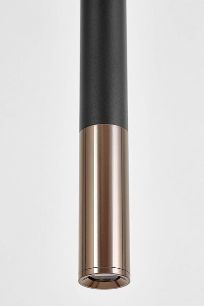 MODERN PENDANT LAMP BLACK AND GRAPHITE TUBE SLIM W1 - LuminaLux