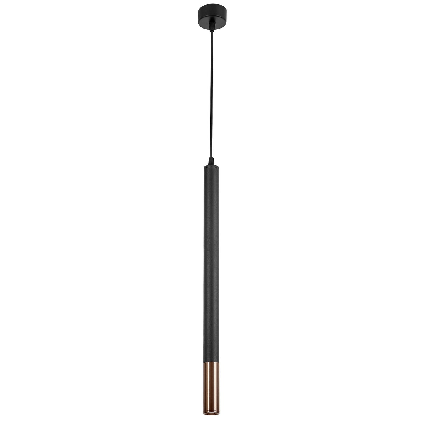 MODERN PENDANT LAMP BLACK AND GRAPHITE TUBE SLIM W1 - LuminaLux