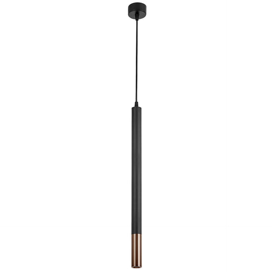 MODERN PENDANT LAMP BLACK AND GRAPHITE TUBE SLIM W1 - LuminaLux