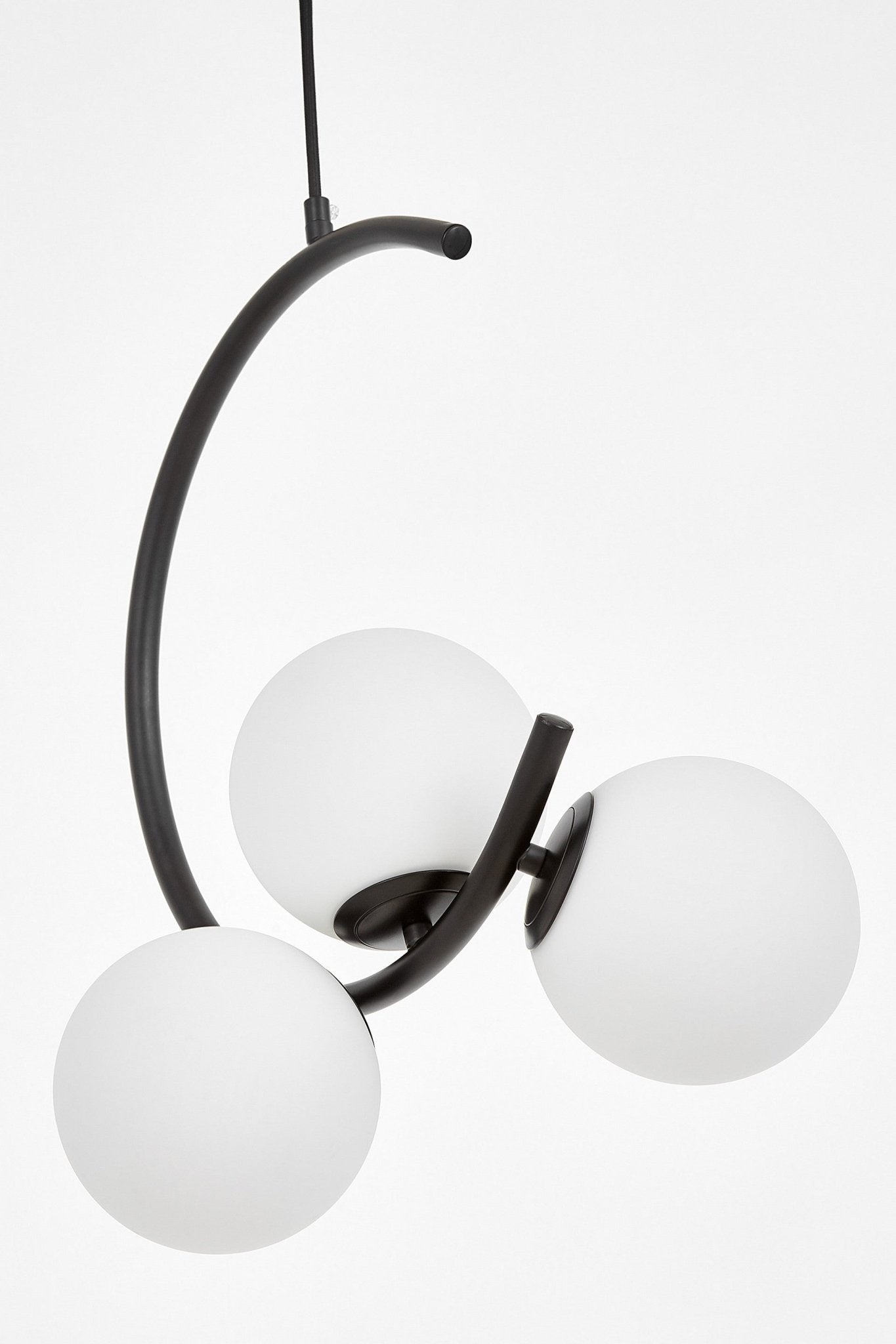MODERN PENDANT LAMP BLACK BONIO W3 - LuminaLux