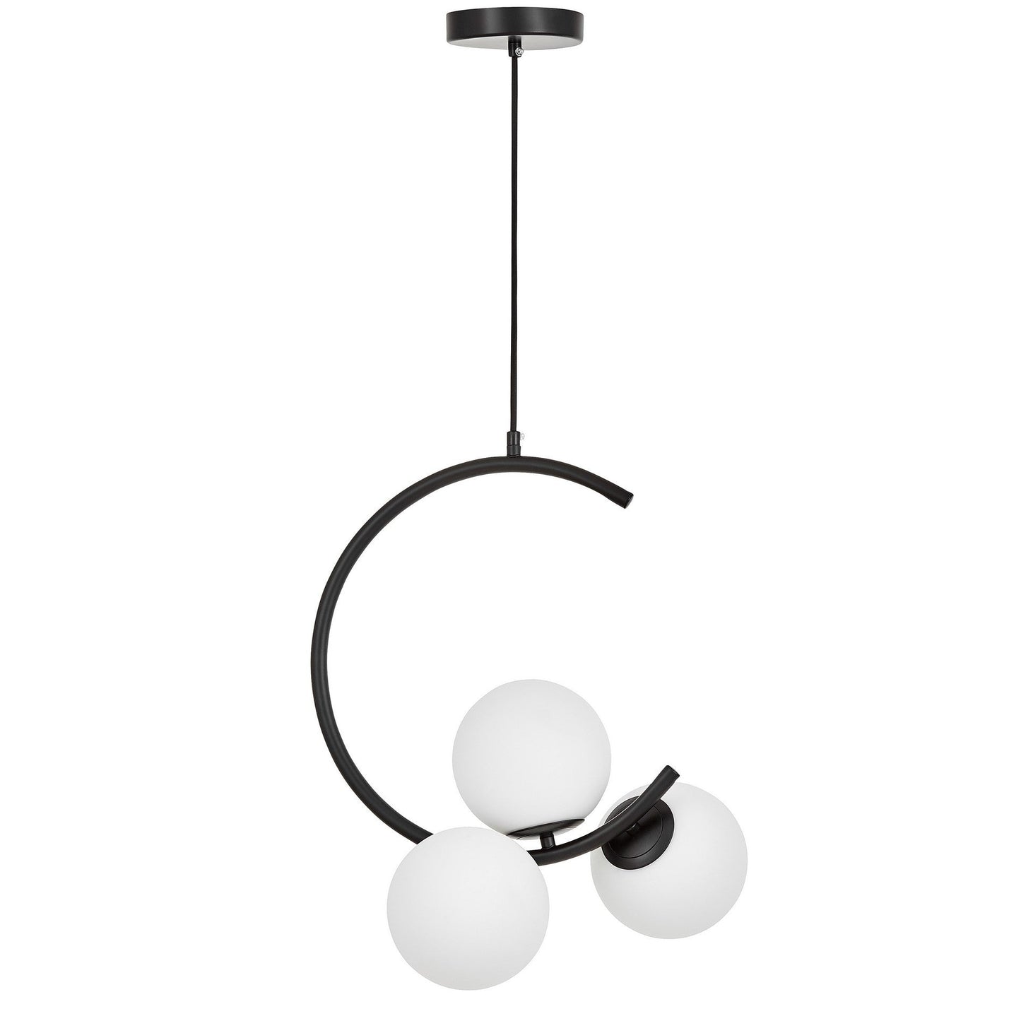 MODERN PENDANT LAMP BLACK BONIO W3 - LuminaLux