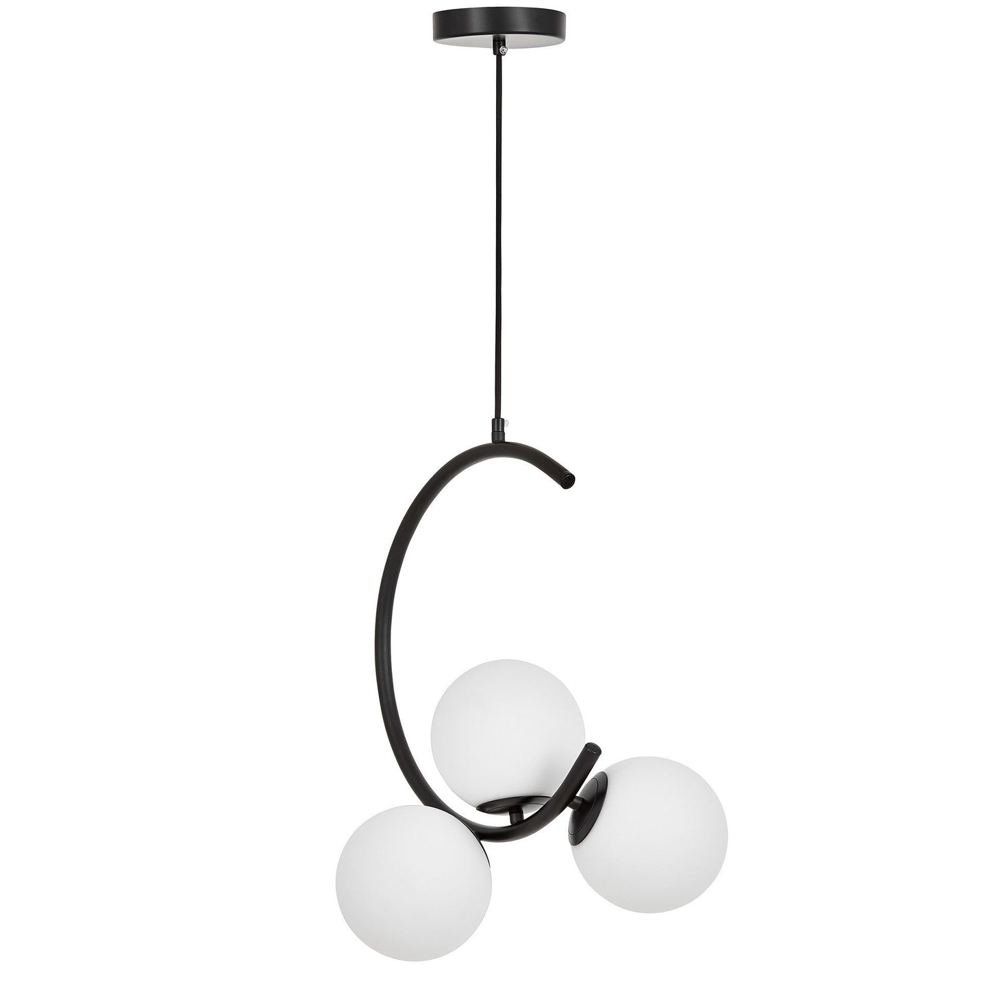 MODERN PENDANT LAMP BLACK BONIO W3 - LuminaLux