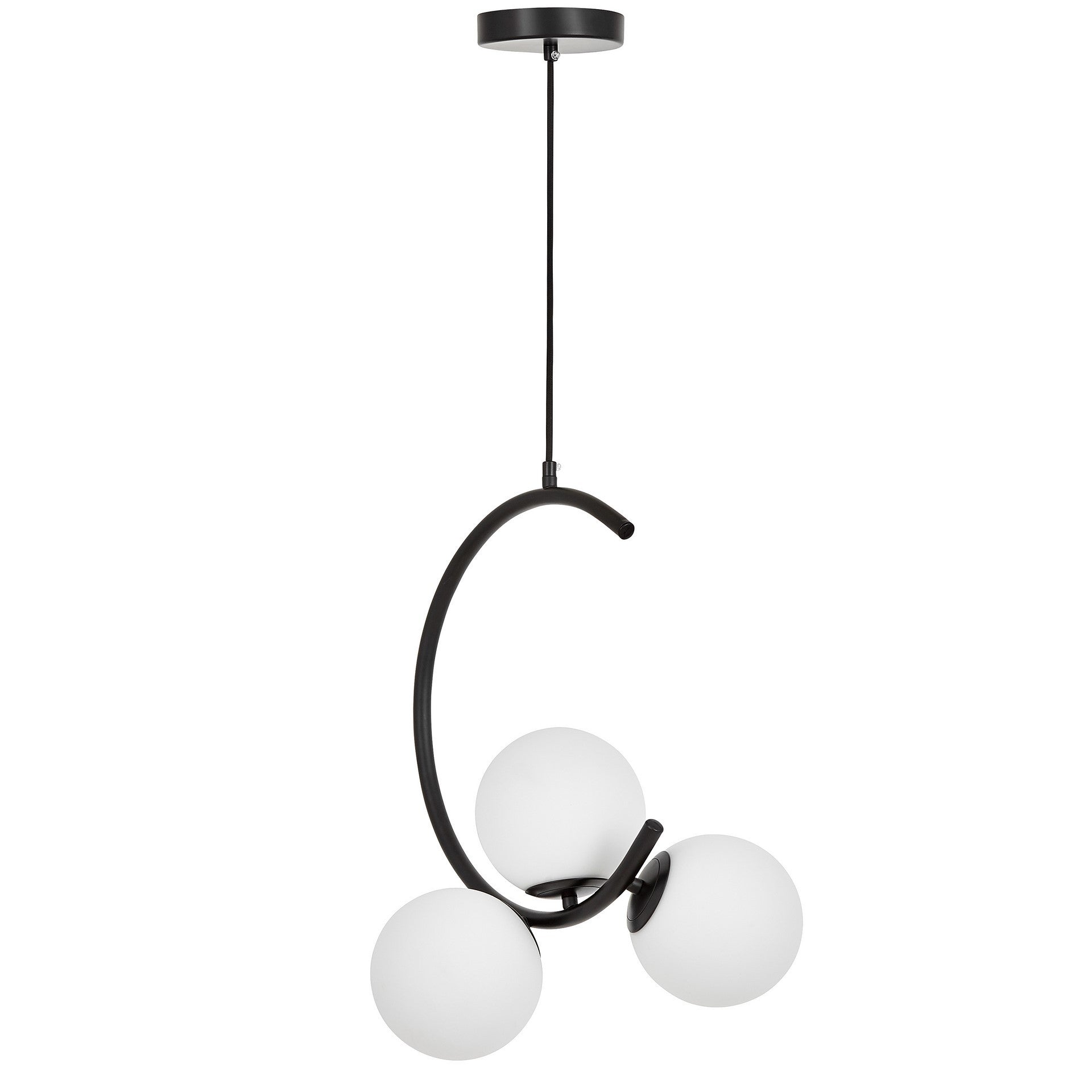 MODERN PENDANT LAMP BLACK BONIO W3 - LuminaLux