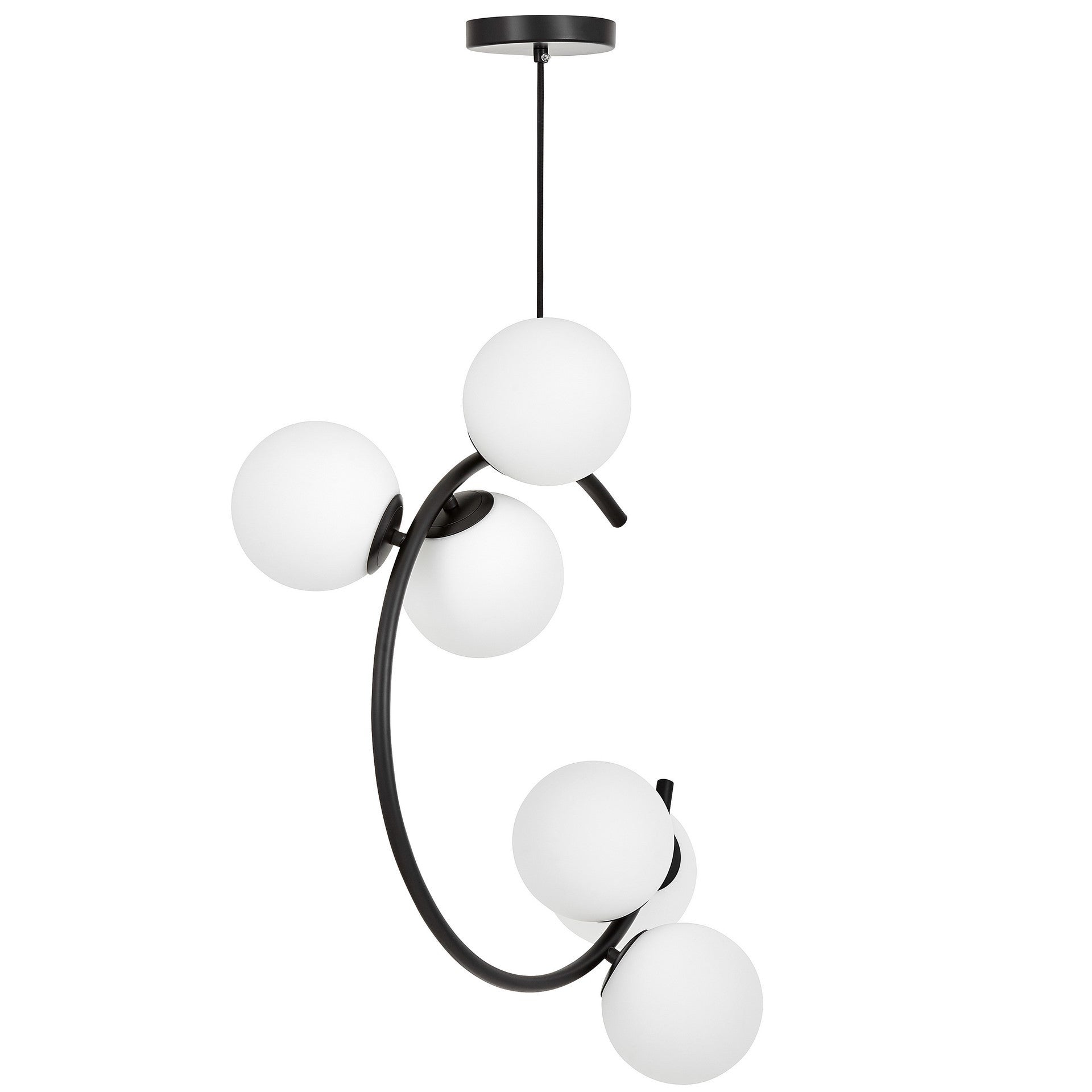 MODERN PENDANT LAMP BLACK BONIO W6 - LuminaLux