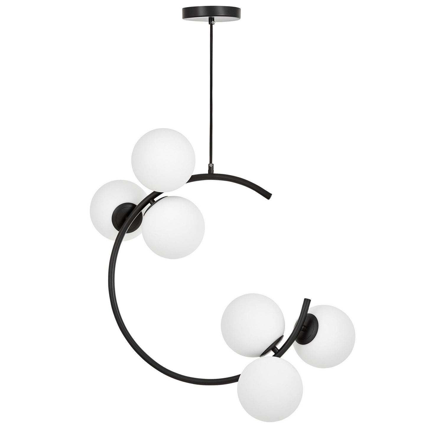 MODERN PENDANT LAMP BLACK BONIO W6 - LuminaLux