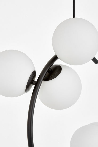 MODERN PENDANT LAMP BLACK BONIO W6 - LuminaLux