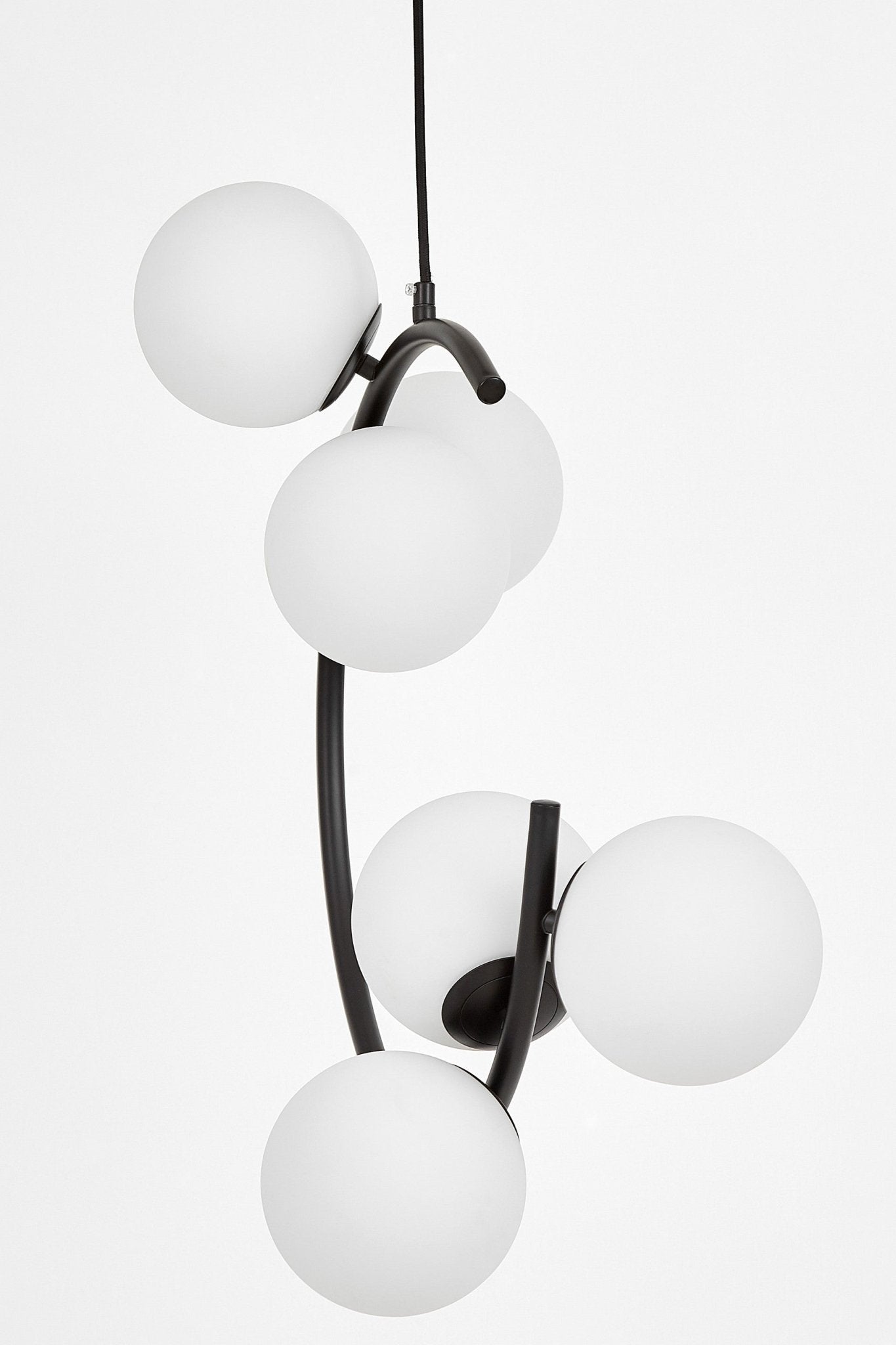 MODERN PENDANT LAMP BLACK BONIO W6 - LuminaLux