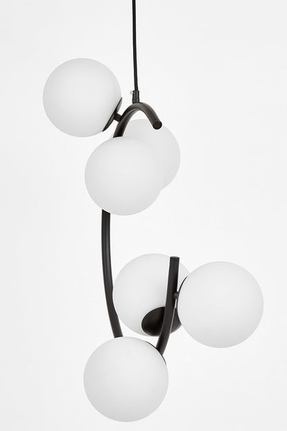 MODERN PENDANT LAMP BLACK BONIO W6 - LuminaLux