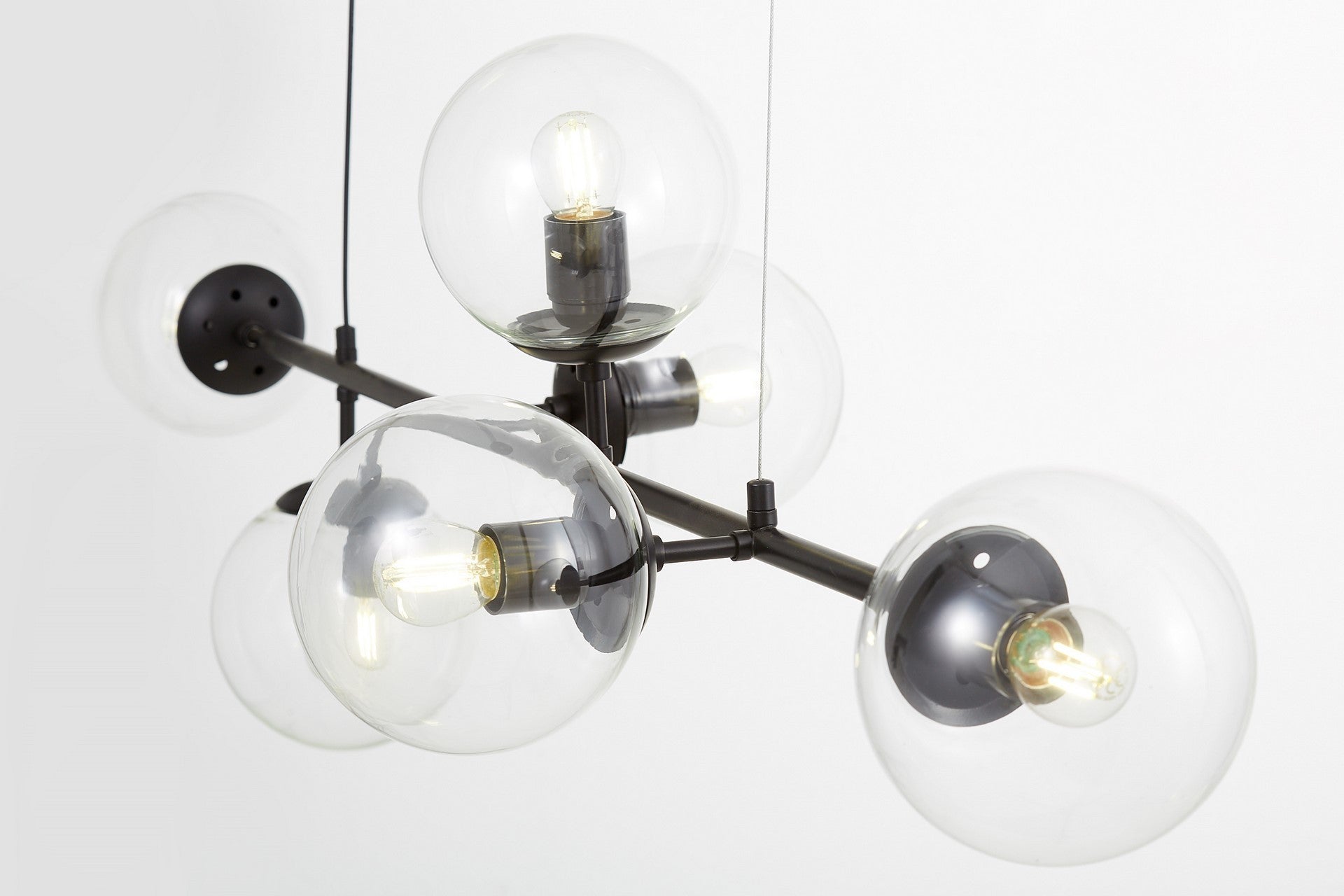 MODERN PENDANT LAMP BLACK CEREDO W6 - LuminaLux