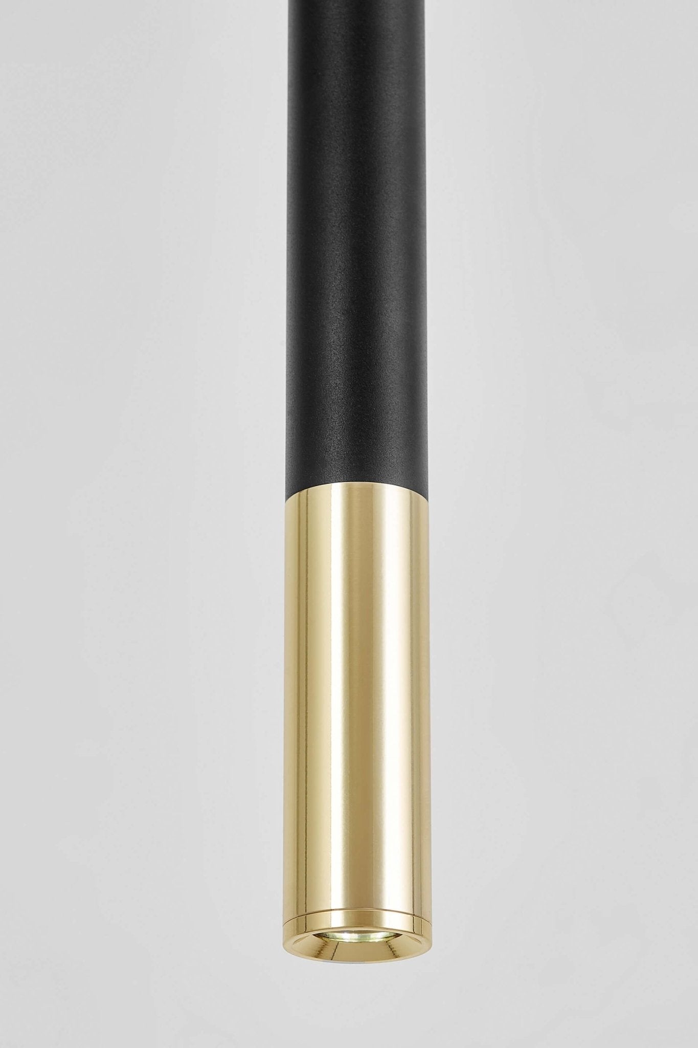 MODERN PENDANT LAMP BLACK - GOLD TUBE SLIM W1 - LuminaLux