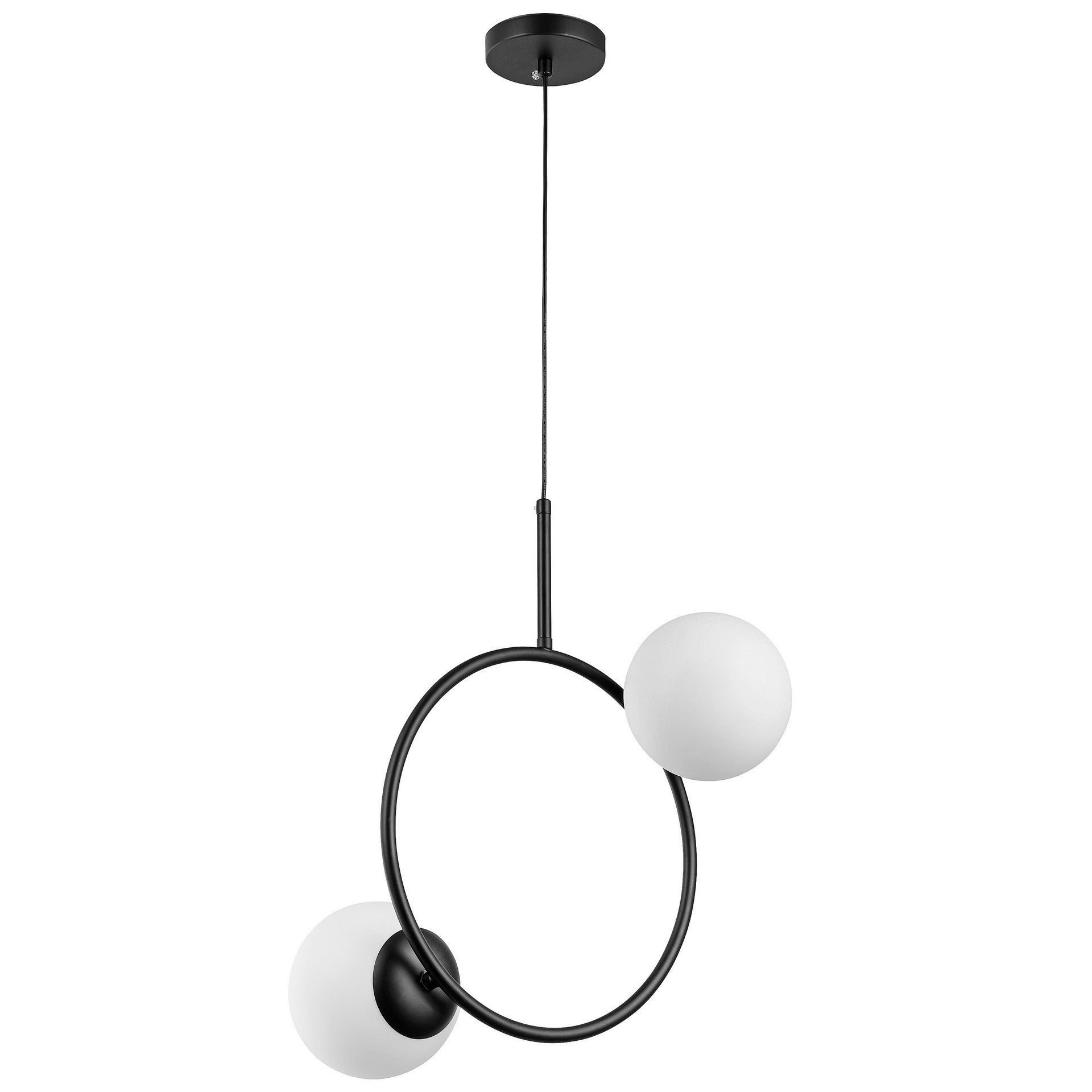 MODERN PENDANT LAMP BLACK LEDO W2 - LuminaLux