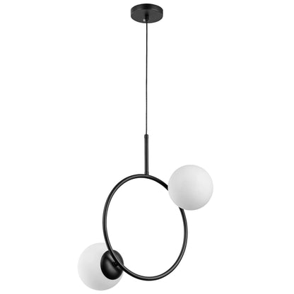 MODERN PENDANT LAMP BLACK LEDO W2 - LuminaLux