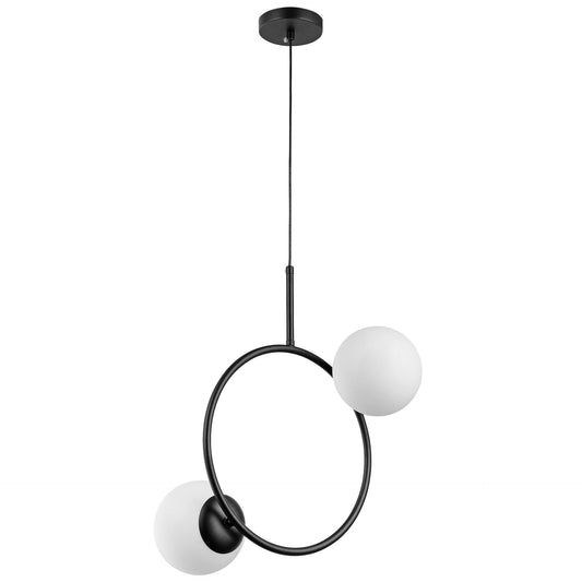 MODERN PENDANT LAMP BLACK LEDO W2 - LuminaLux