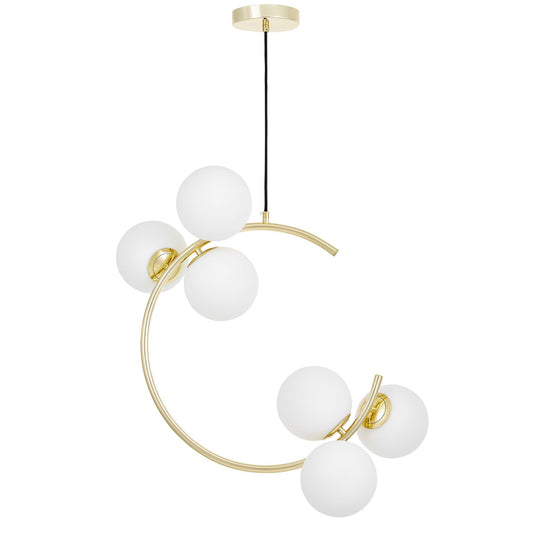 MODERN PENDANT LAMP CLASSIC GOLD BONIO W6 - LuminaLux