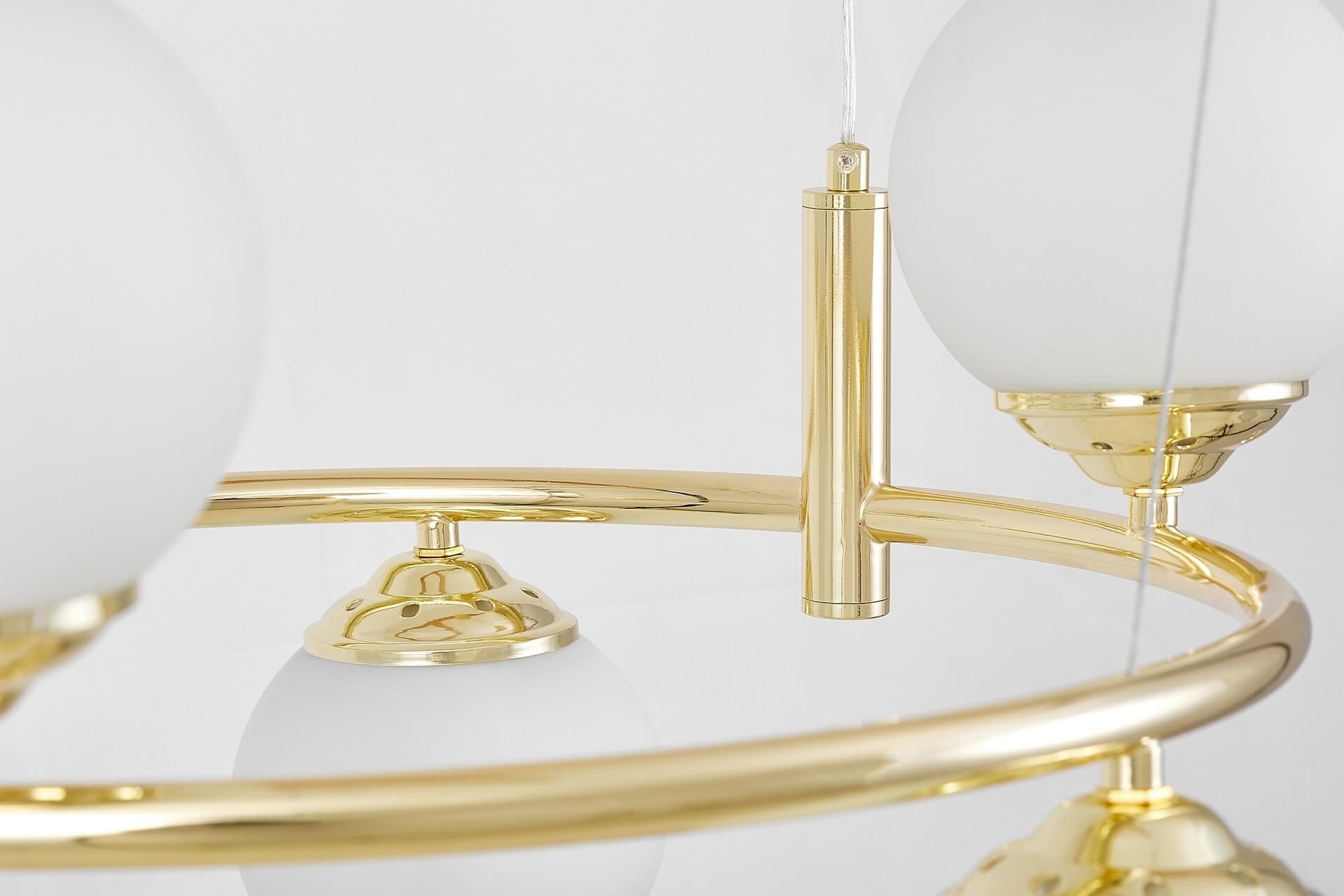 MODERN PENDANT LAMP CLASSIC GOLD FINO RING W6 - LuminaLux