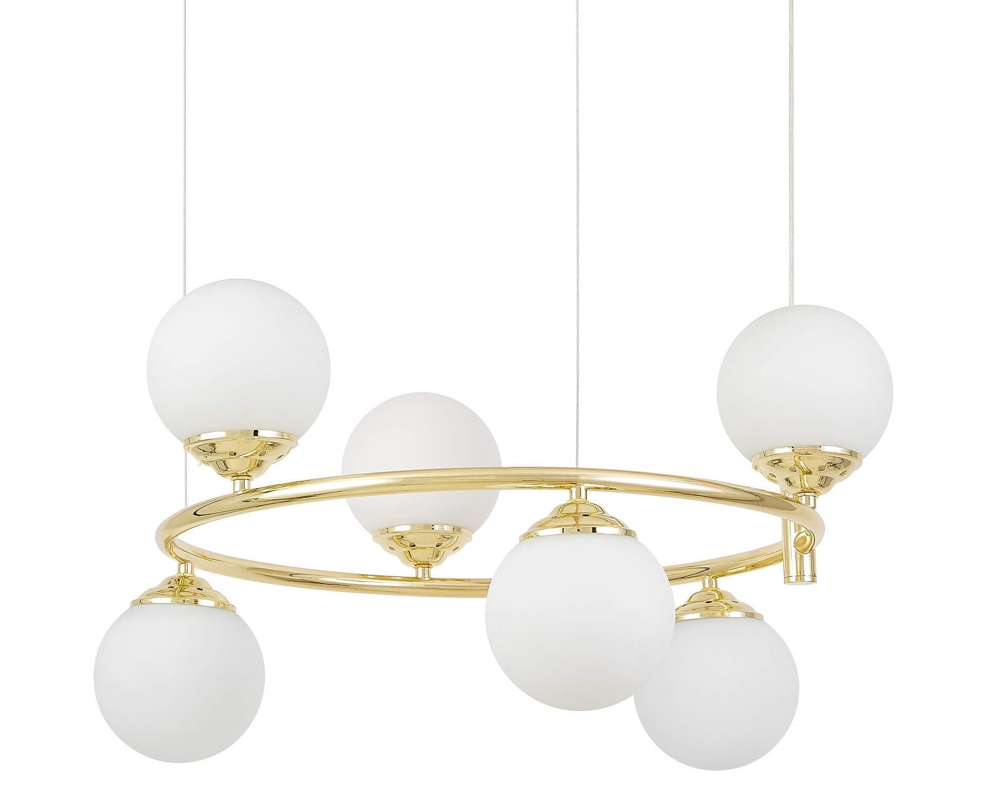 MODERN PENDANT LAMP CLASSIC GOLD FINO RING W6 - LuminaLux