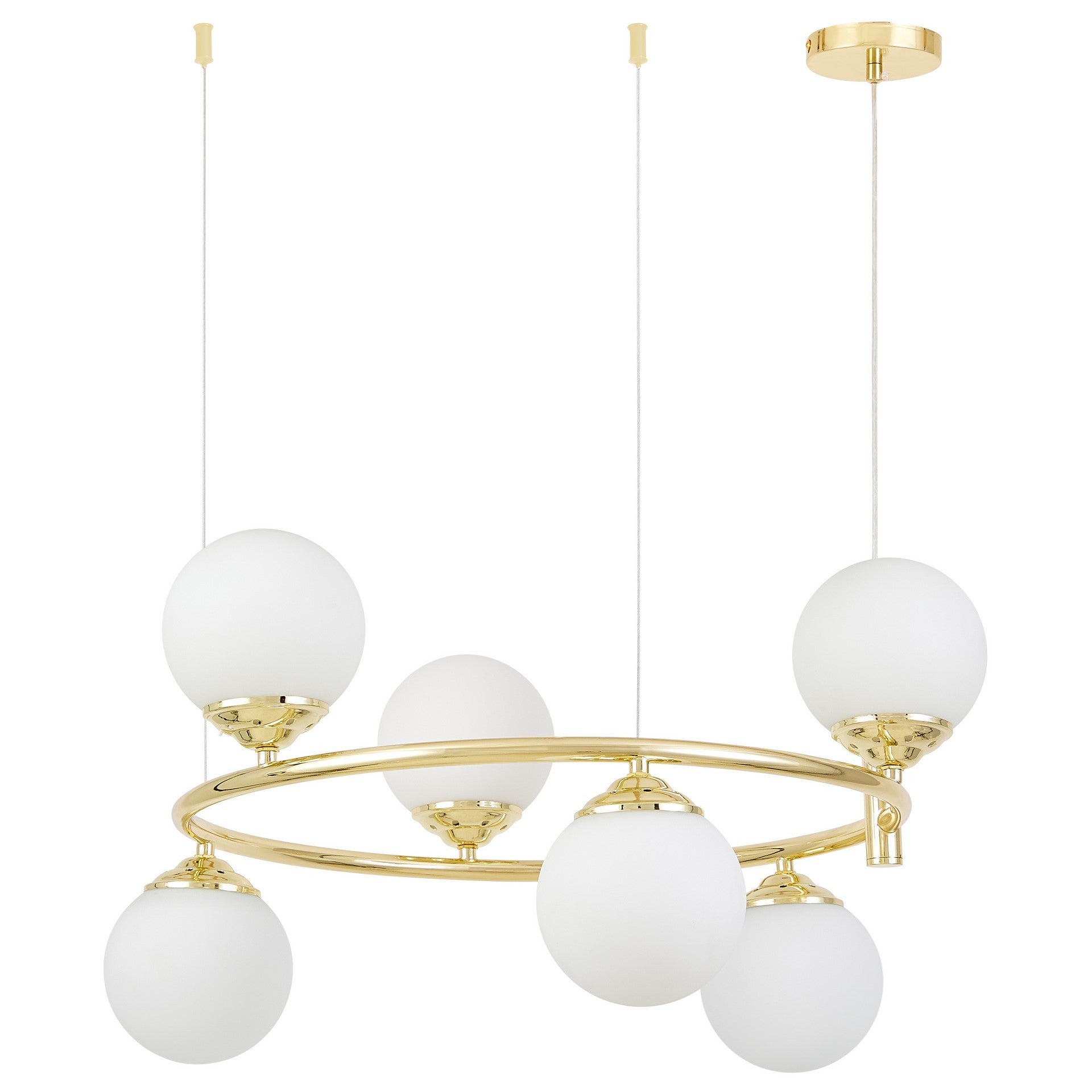 MODERN PENDANT LAMP CLASSIC GOLD FINO RING W6 - LuminaLux