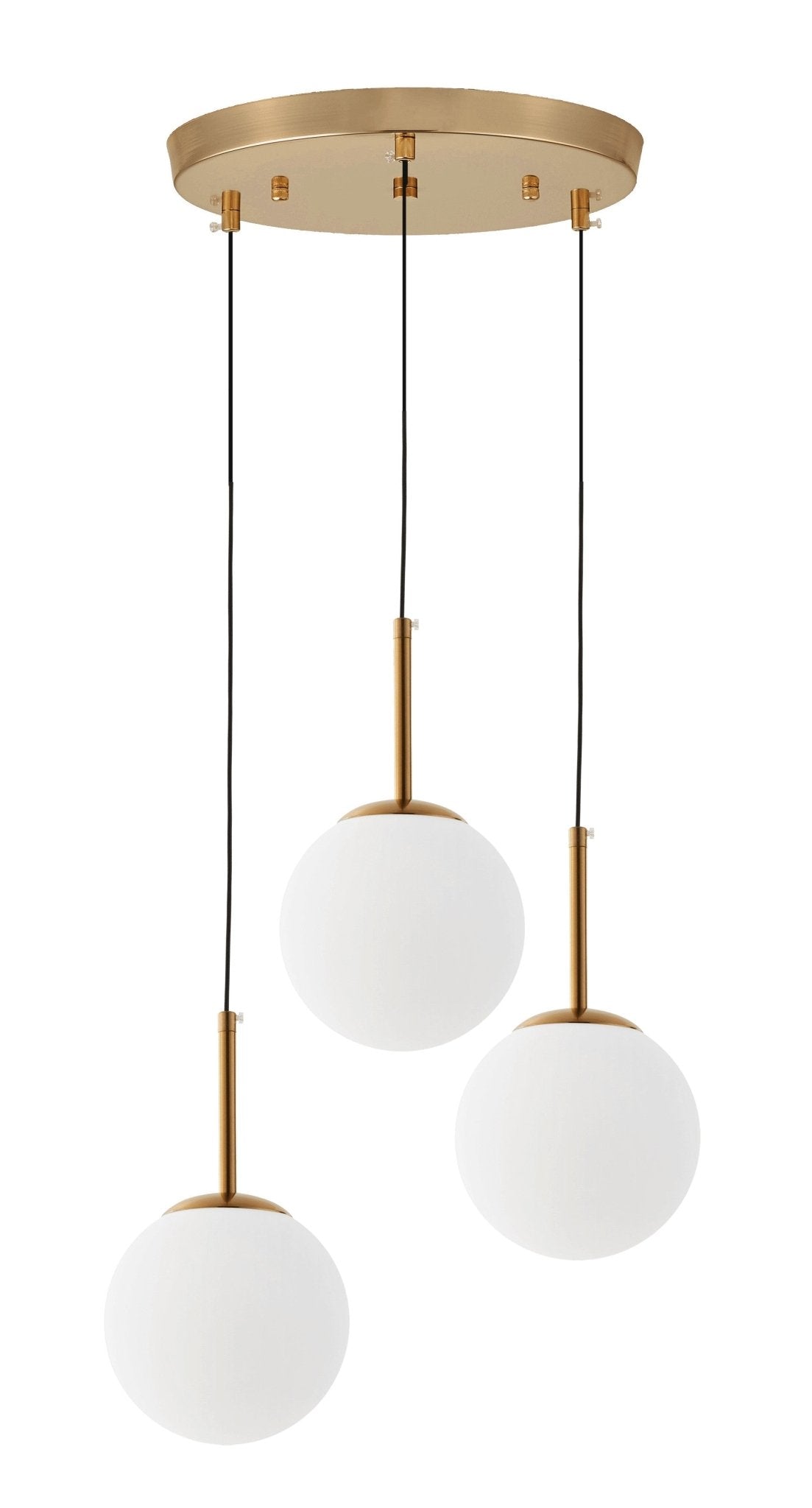 MODERN TRIPLE BRASS LAMP FREDICA W3 - LuminaLux