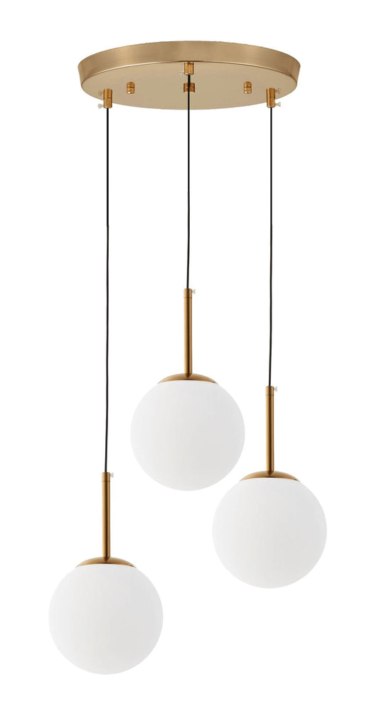 MODERN TRIPLE BRASS LAMP FREDICA W3 - LuminaLux