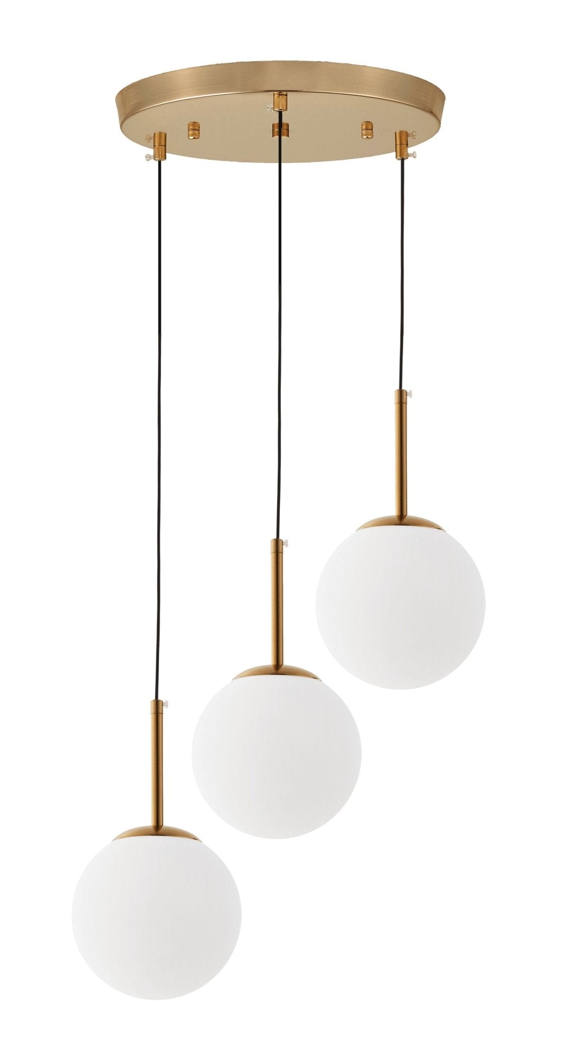 MODERN TRIPLE BRASS LAMP FREDICA W3 - LuminaLux