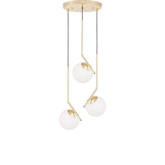 MODERN TRIPLE GOLD PENDANT LAMP SORENTO - LuminaLux
