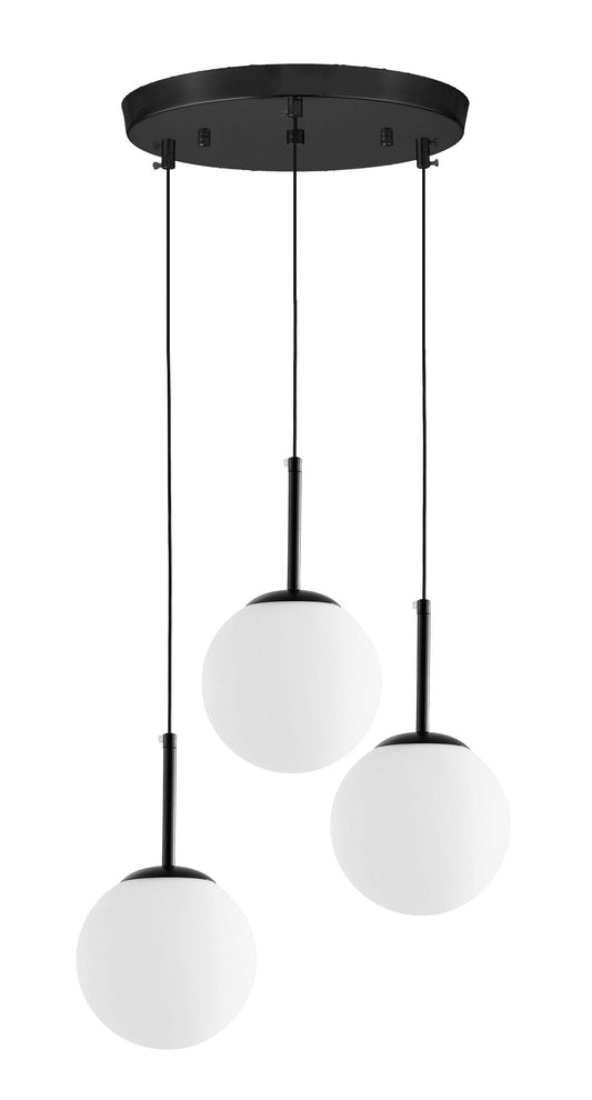 MODERN TRIPLE LAMP BLACK FREDICA W3 - LuminaLux