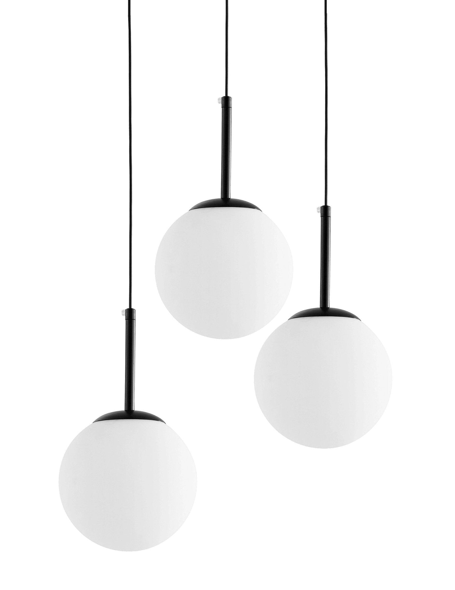 MODERN TRIPLE LAMP BLACK FREDICA W3 - LuminaLux