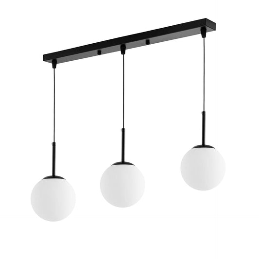 MODERN TRIPLE LAMP BLACK FREDICA W3 PRO - LuminaLux