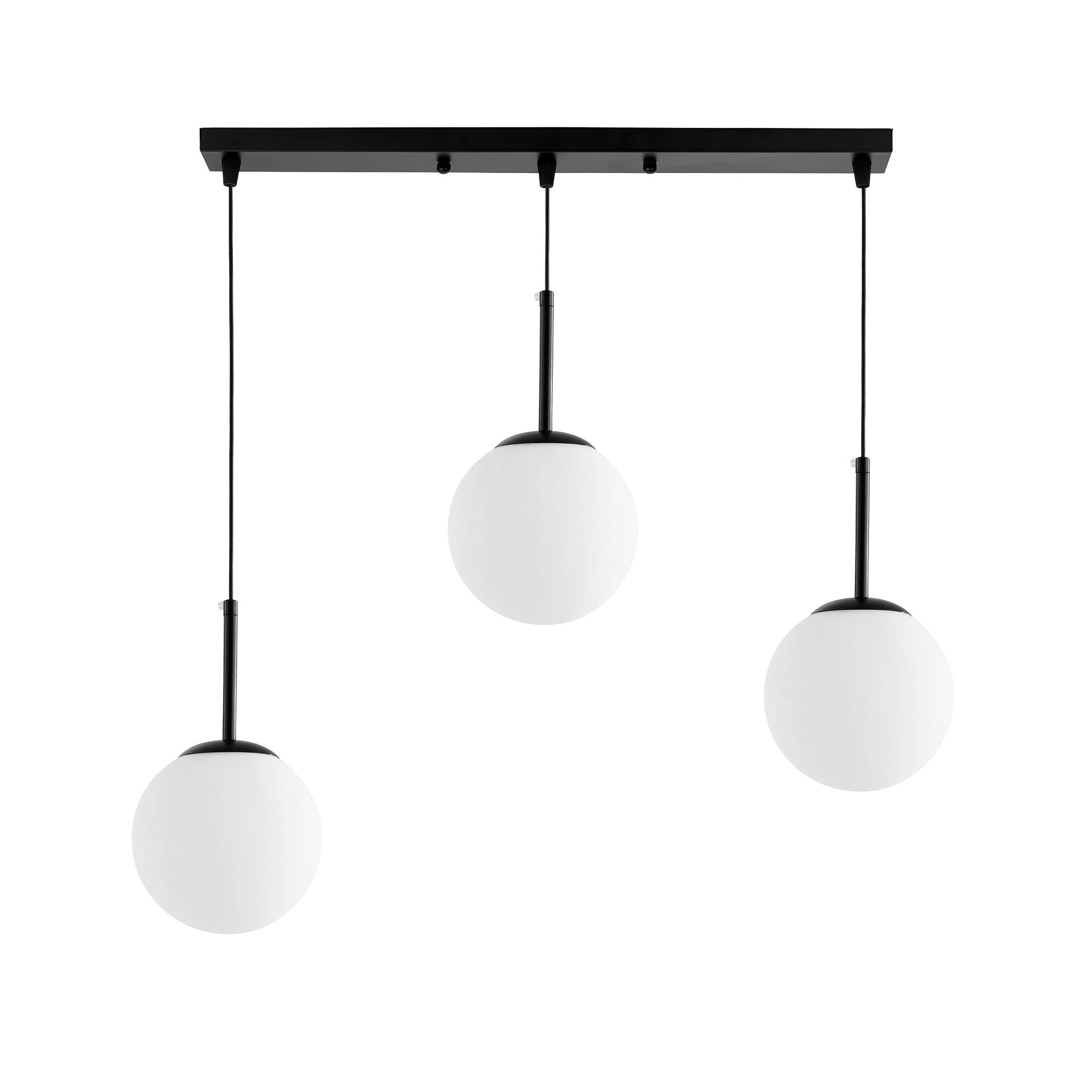 MODERN TRIPLE LAMP BLACK FREDICA W3 PRO - LuminaLux