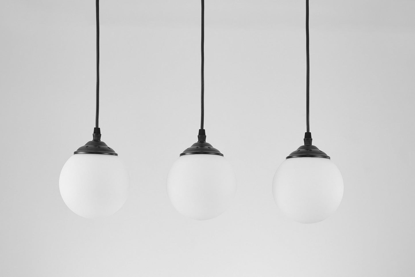 MODERN TRIPLE PENDANT LAMP BLACK FINO W3 - LuminaLux