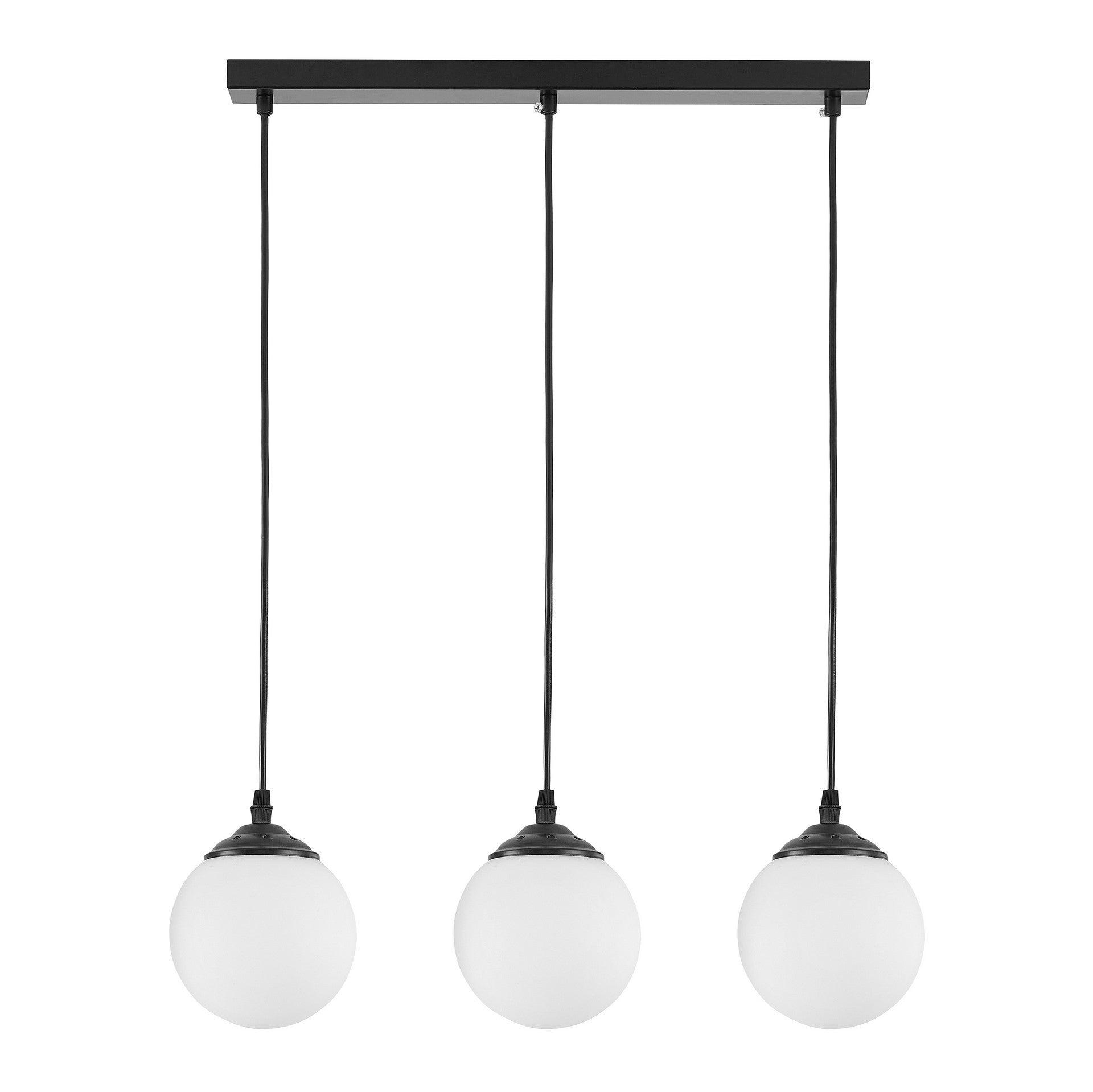 MODERN TRIPLE PENDANT LAMP BLACK FINO W3 - LuminaLux