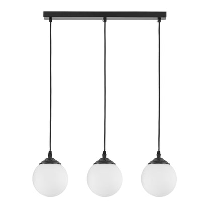 MODERN TRIPLE PENDANT LAMP BLACK FINO W3 - LuminaLux