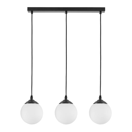 MODERN TRIPLE PENDANT LAMP BLACK FINO W3 - LuminaLux