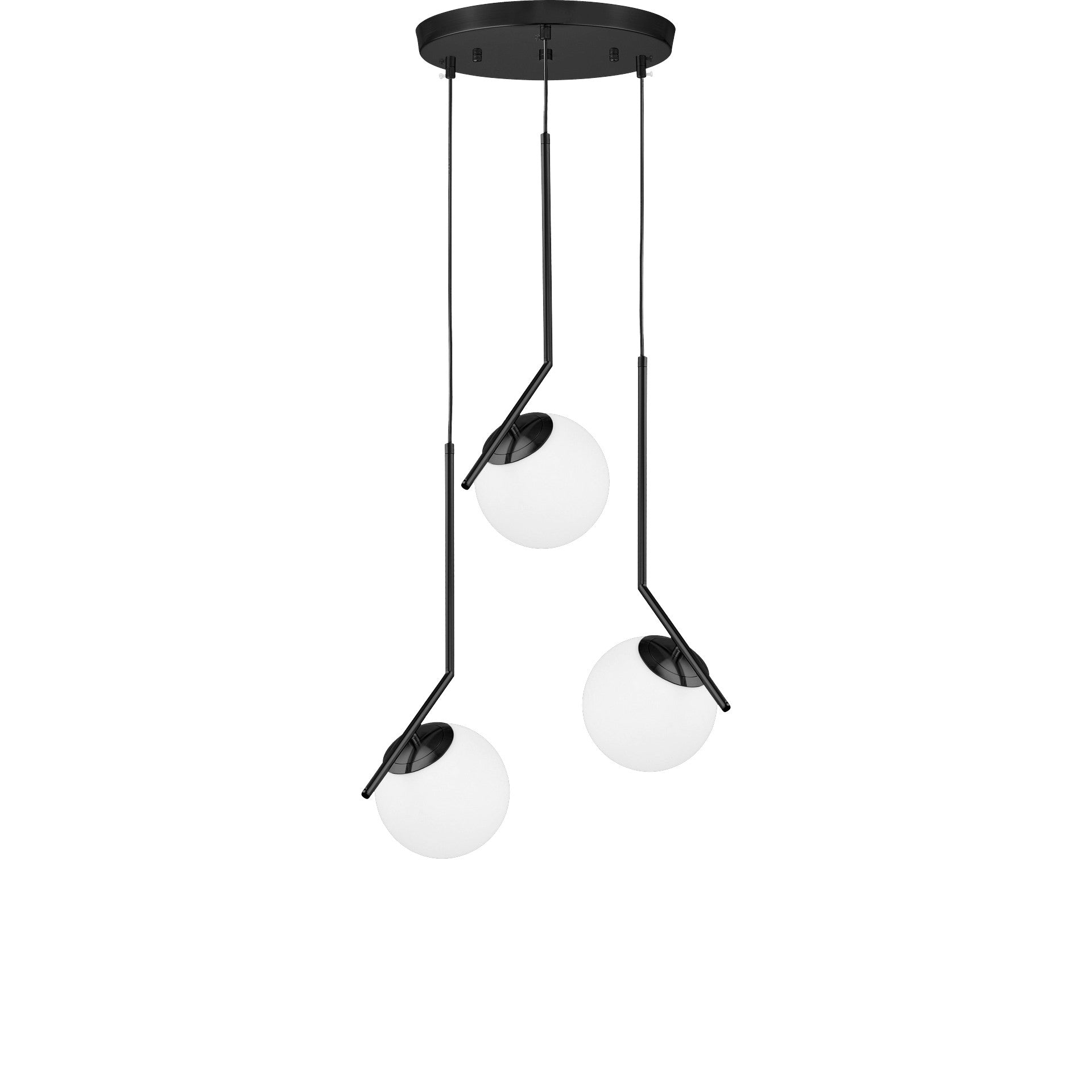 MODERN TRIPLE PENDANT LAMP BLACK SORENTO - LuminaLux