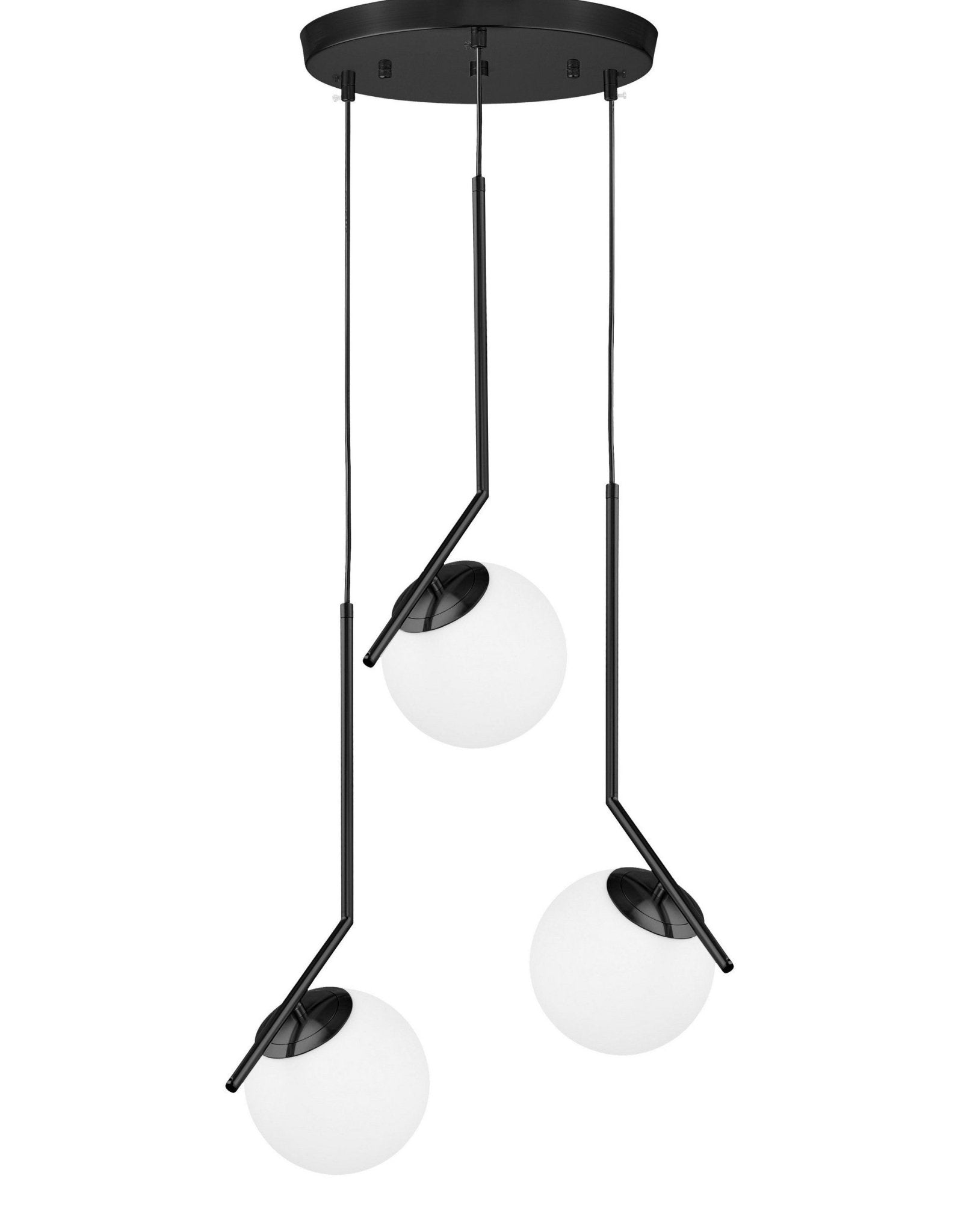 MODERN TRIPLE PENDANT LAMP BLACK SORENTO - LuminaLux