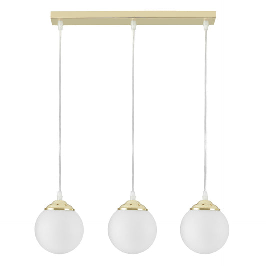 MODERN TRIPLE PENDANT LAMP CLASSIC GOLD FINO W3 - LuminaLux