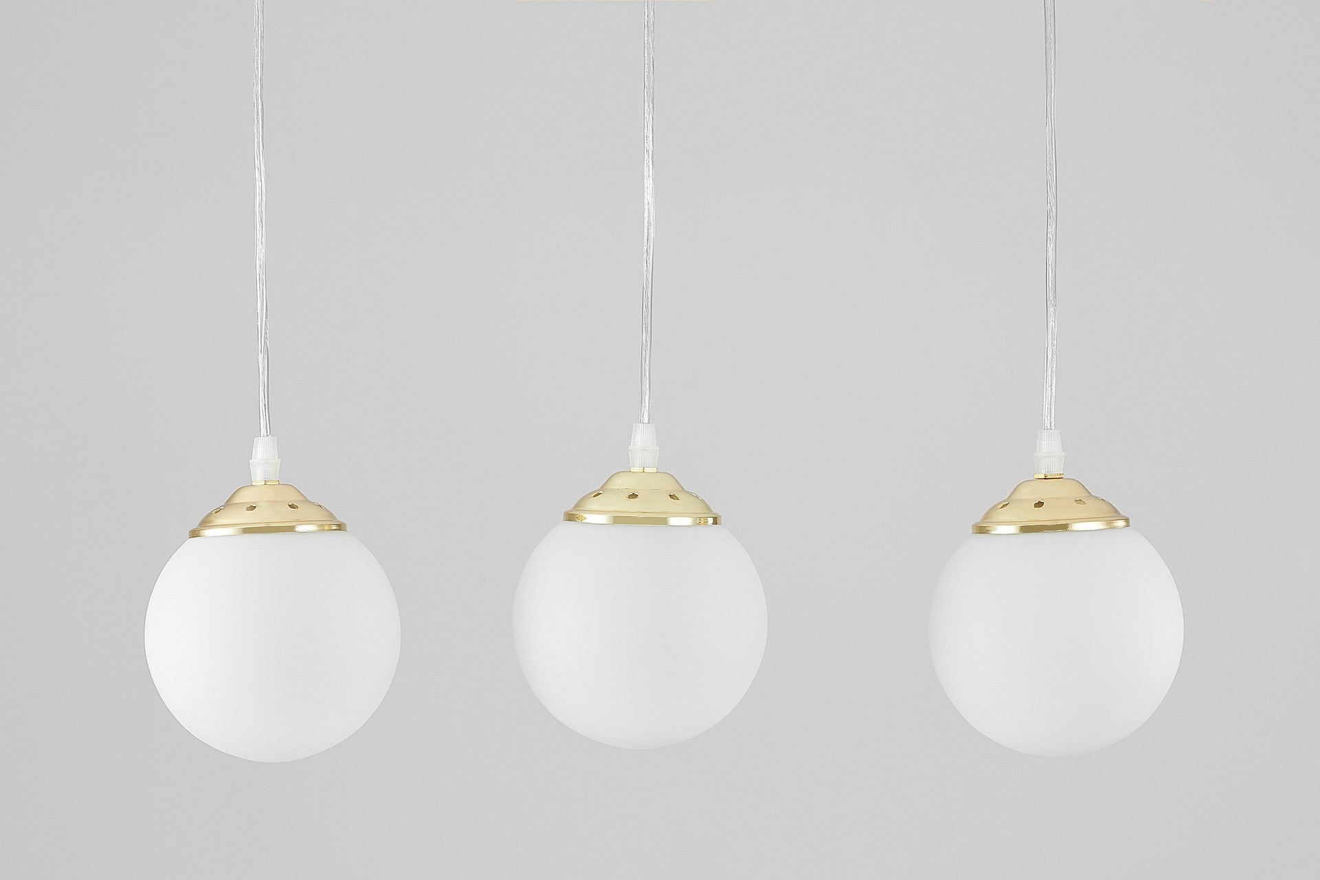 MODERN TRIPLE PENDANT LAMP CLASSIC GOLD FINO W3 - LuminaLux