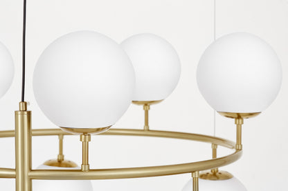 MODERN WHITE BRASS PENDANT LAMP CEREDO NEO W10 - LuminaLux