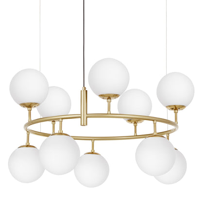 MODERN WHITE BRASS PENDANT LAMP CEREDO NEO W10 - LuminaLux