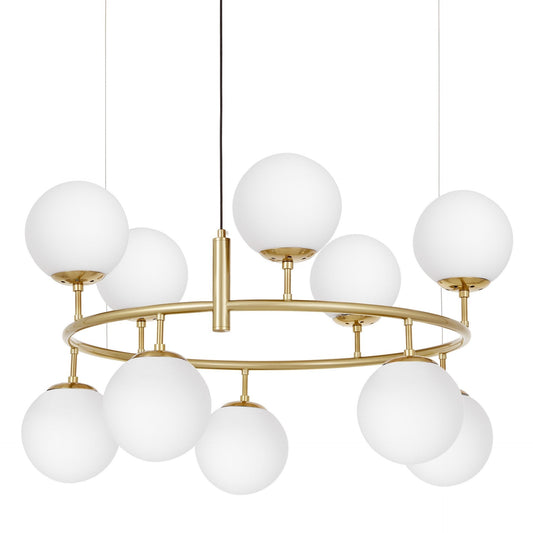MODERN WHITE BRASS PENDANT LAMP CEREDO NEO W10 - LuminaLux