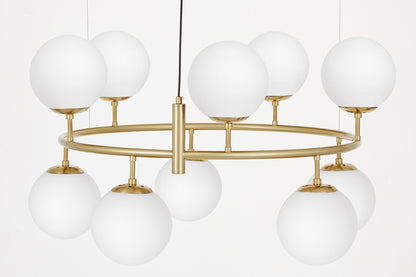 MODERN WHITE BRASS PENDANT LAMP CEREDO NEO W10 - LuminaLux