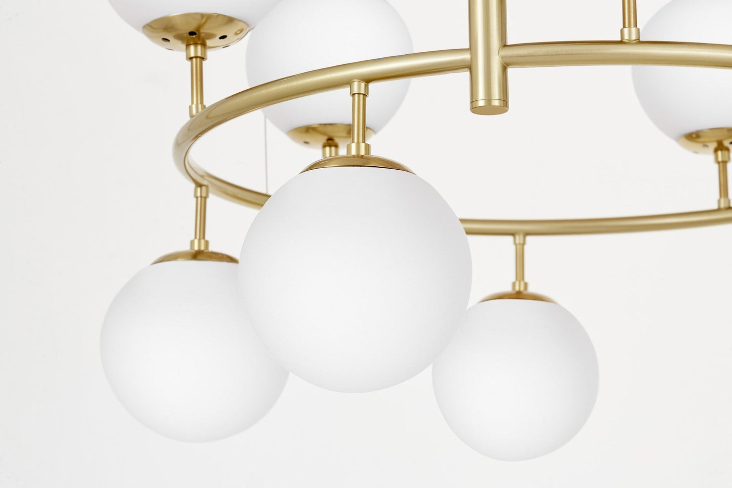 MODERN WHITE BRASS PENDANT LAMP CEREDO NEO W10 - LuminaLux