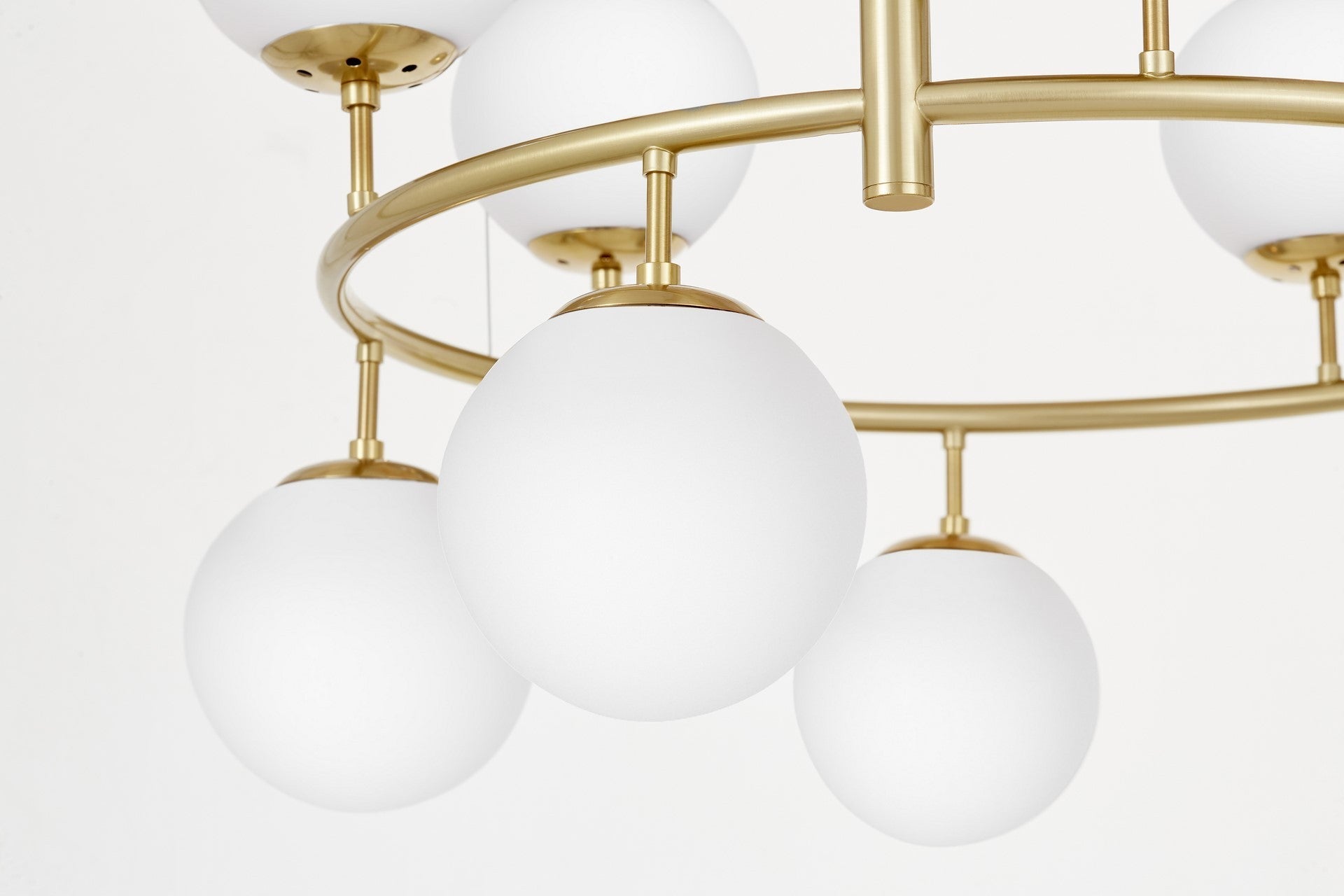 MODERN WHITE BRASS PENDANT LAMP CEREDO NEO W10 - LuminaLux
